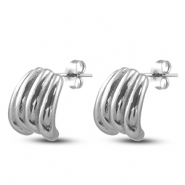 Boucles d'oreilles / puces en acier Inox Argenté