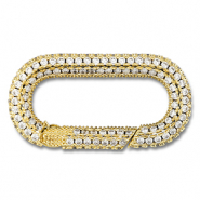 Métal TQ laiton mousqueton ovale Doré