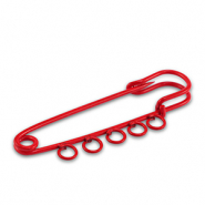 Appr&ecirc;ts color&eacute;s &eacute;pingle d&eacute;corative avec 5 anneaux Rouge