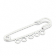 Appr&ecirc;ts color&eacute;s &eacute;pingle d&eacute;corative avec 5 anneaux Blanc