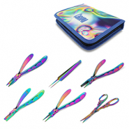 Beadsmith Chroma trousse d'outils de 6 pièces Titane arc-en-ciel