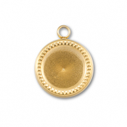 BY31® Breloques en acier Inox avec serti pour SS39 chaton Doré