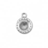 BY31® Breloques en acier Inox avec serti pour SS29 chaton Argenté