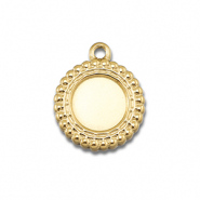 BY31® Breloques en acier Inox avec serti pour SS30 flatback Doré