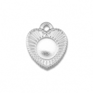 BY31® Breloques en acier Inox avec serti pour SS30 flatback Argenté