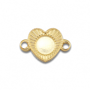 BY31® Connecteur en acier Inox avec serti pour SS20 flatback Doré