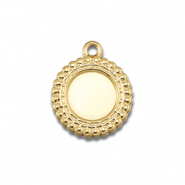 BY31® Breloques en acier Inox avec serti pour SS20 flatback Doré