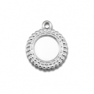 BY31® Breloques en acier Inox avec serti pour SS20 flatback Argenté