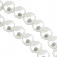 Perles en verre 10mm Blanc