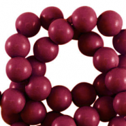 Perles acryliques 8 mm brillant Rouge cerise