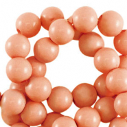 Perles acryliques 4 mm brillant Orange corail