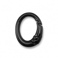 Apprêts colorés porte-clés ovale Noir