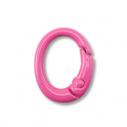 Apprêts colorés porte-clés ovale Rose magenta