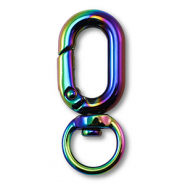 Apprêts colorés porte-clés ovale Noir-AB coating