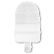 Présentoir bijoux boîte de rangement 9 cases sucette de glace Transparent