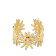 Bagues en acier Inox soleil Doré