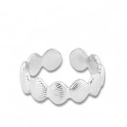 Bagues en acier Inox coquille Argenté