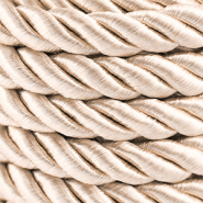 Cordon tendance torsad&eacute; 10mm Marron beige