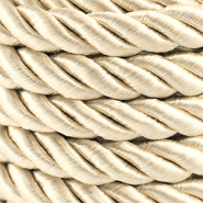 Cordon tendance torsad&eacute; 10mm Dor&eacute; champagne