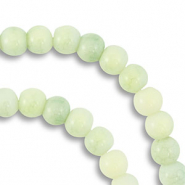 Perles en verre 6 mm Vert clair-jaune clair
