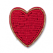 Broches c&oelig;ur Rouge-dor&eacute;