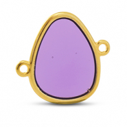 Breloques en métal DQ connecteur Violet-Doré (sans nickel)