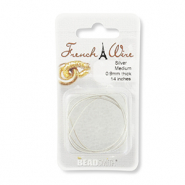 Beadsmith French wire medium 0.9mm Argenté