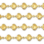 Apprêts en acier Inox chaîne maille jaseron cœur Doré