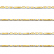 Apprêts en acier Inox chaîne maille jaseron plat Doré