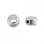 Perles en acier Inox smiley Argent&eacute;