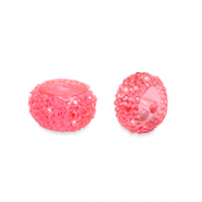Perles en résine rondelles 8mm Rose corail