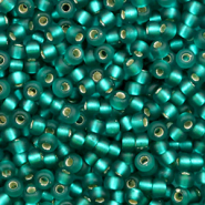Perles de rocailles Miyuki 8/0 Silverlined Matte Teal Green 8-2425F
