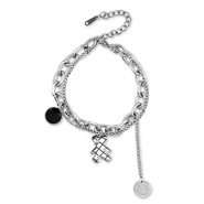 Bracelets en acier Inox ourson Argenté