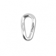 Apprêts en acier Inox connecteur ovale Argenté