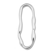 Apprêts en acier Inox connecteur ovale Argenté