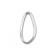 Apprêts en acier Inox connecteur ovale Argenté