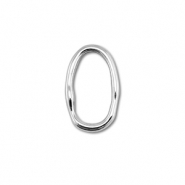 Apprêts en acier Inox connecteur ovale Argenté