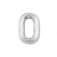 Apprêts en acier Inox connecteur ovale Argenté