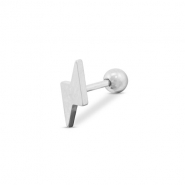 Piercing d’oreilles en acier Inox foudre Argenté