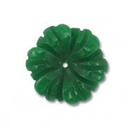 Pierres naturelles perles Quartz fleur Vert foncé