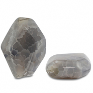 Pierres naturelles perles Calcédoine irrégulier Gris