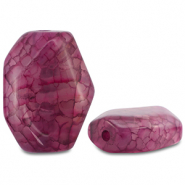Pierres naturelles perles Agate irrégulier Violet magenta