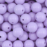 DQ Perles acryliques 14 mm Lilas pastel