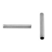 Perles en acier Inox tubes 12mm Argenté