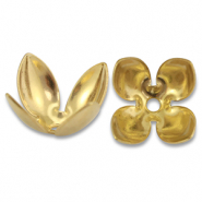 Apprêts en acier Inox coupelle pour perles fleur Doré