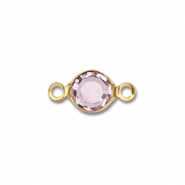 Appr&ecirc;ts en acier Inox connecteur rond Dor&eacute;-rose clair