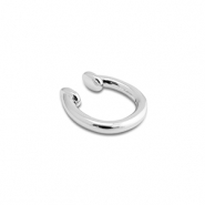 Boucles d'oreilles en acier inox ear cuff Argenté