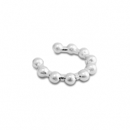 Boucles d'oreilles en acier inox ear cuff Argenté