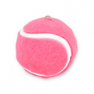 Pendentifs accroche-regard balle de tennis Rose foncé-blanc