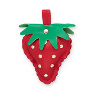 Pendentifs accroche-regard fraise Rouge-vert-doré